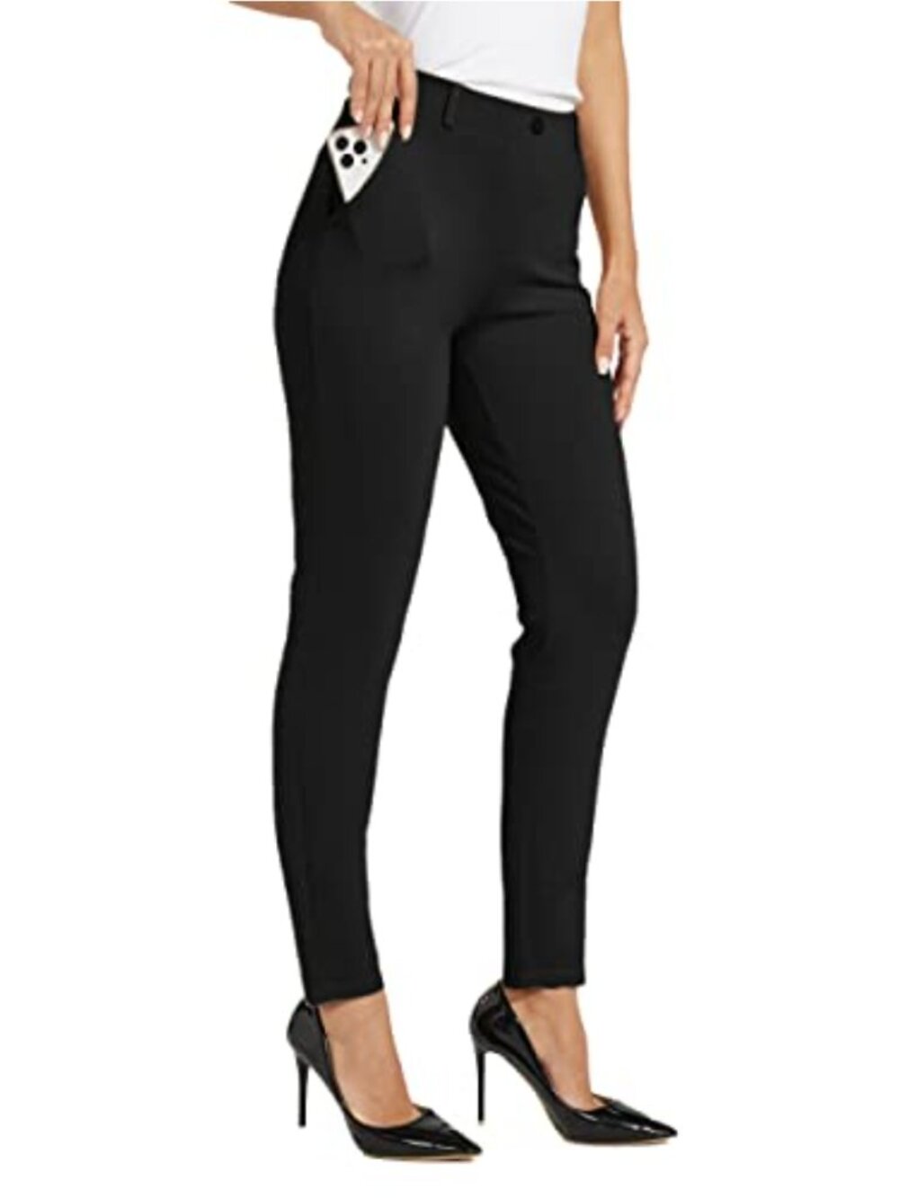 Willit Women's Yoga Dress Pants Skinny Work Slacks Slim Fit Stretch 4 Pockets
